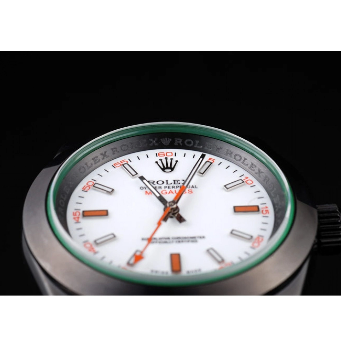 Good Copy Rolex Watches Dial Saphire Pro-Hunter Rolex Green Milgauss White Tinted 1015